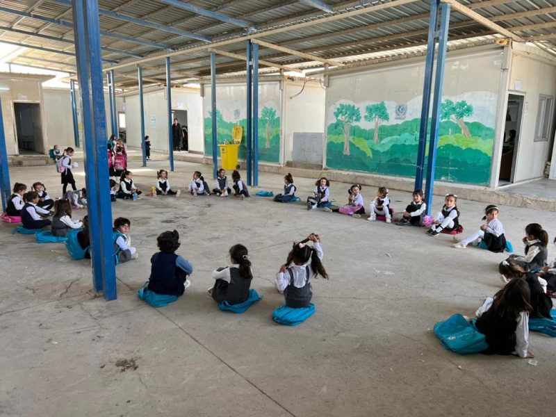 Elementary School in IDP Camp for Refugees